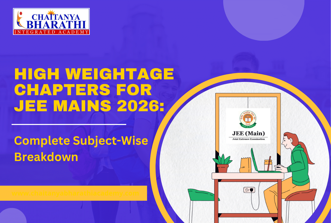 Read more about the article High Weightage Chapters for JEE Mains 2026: Complete Subject-Wise Breakdown